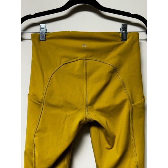 ATHLETA Ultimate Stash Pocket 7/8 High Rise Tight Mustard Yellow, Sz S - Picture 6 of 11